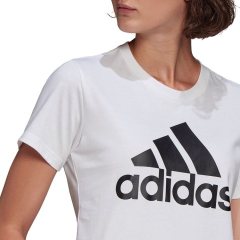 Adidas Koszulka damska adidas Loungewear Essentials Logo Tee biała GL0649