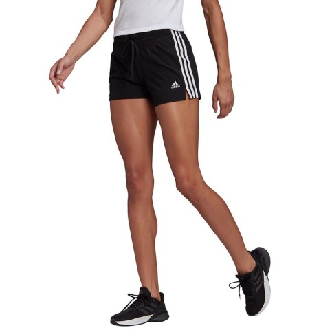 Adidas Spodenki damskie adidas Essentials Slim Shorts czarno-białe GM5523