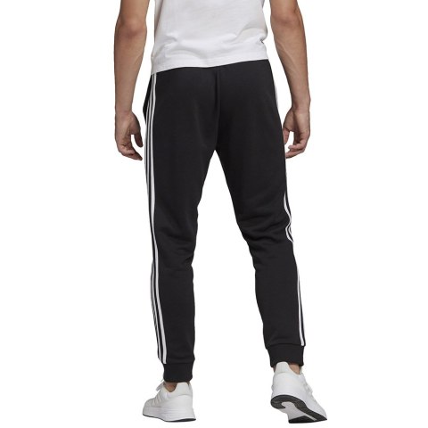 Adidas Spodnie męskie adidas Essentials Tapered Cuff 3 Stripes czarne GK8831