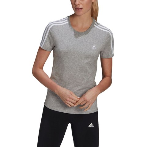 Adidas Koszulka damska adidas Essentials Slim T-shirt szara GL0785