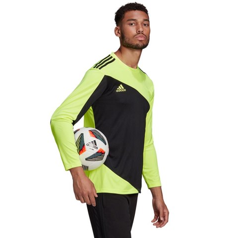 Adidas teamwear Bluza bramkarska męska adidas Squadra 21 Goalkeeper Jersey czarno-limonkowa GN5795