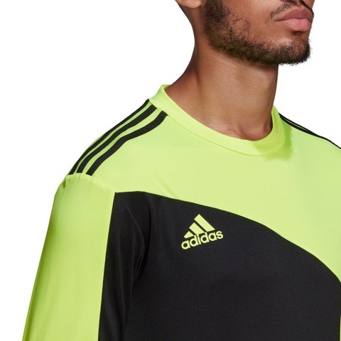 Adidas teamwear Bluza bramkarska męska adidas Squadra 21 Goalkeeper Jersey czarno-limonkowa GN5795