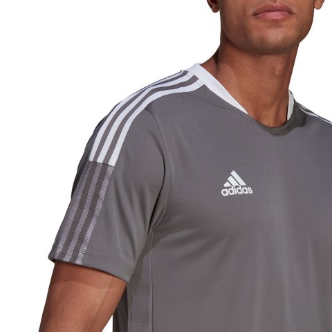 Adidas teamwear Koszulka męska adidas Tiro 21 Training Jersey szara GM7587