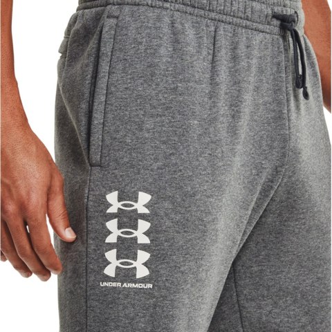 Under Armour Spodnie męskie Under Armour Rival Fleece 3Logo Jogger ciemnoszare 1357131 012