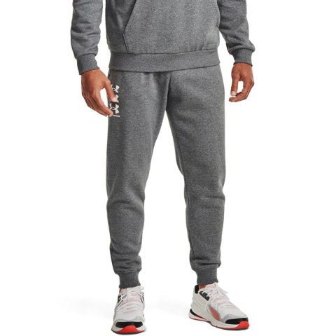 Under Armour Spodnie męskie Under Armour Rival Fleece 3Logo Jogger ciemnoszare 1357131 012