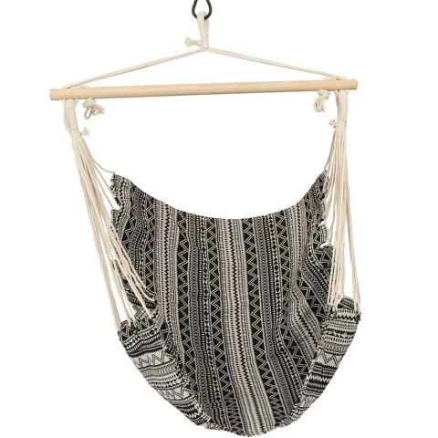 Royokamp Hamak fotel brazylijski 100x100 Etno czarno-biały 1029634