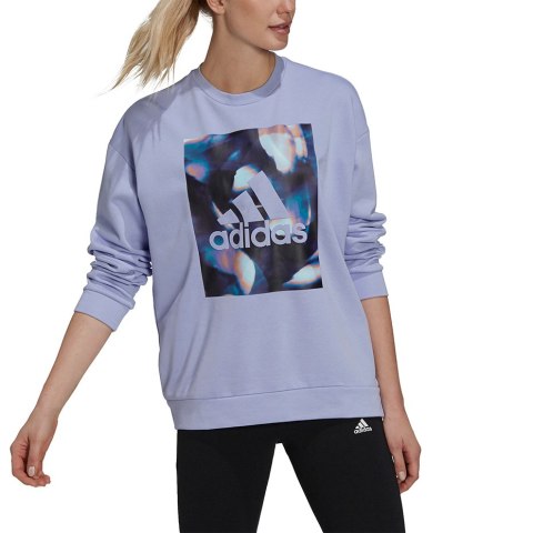 Adidas Bluza damska adidas U4U Soft Knit Swe fioletowa GS3879