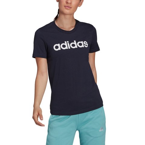Adidas Koszulka damska adidas Essentials Slim Logo granatowa H07833