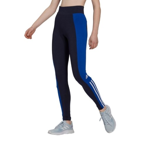 Adidas Legginsy damskie adidas Essentials Colorblock czarno-niebieskie GS6323