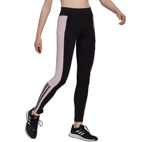 Adidas Legginsy damskie adidas Essentials Colorblock czarno-różowe GS6325