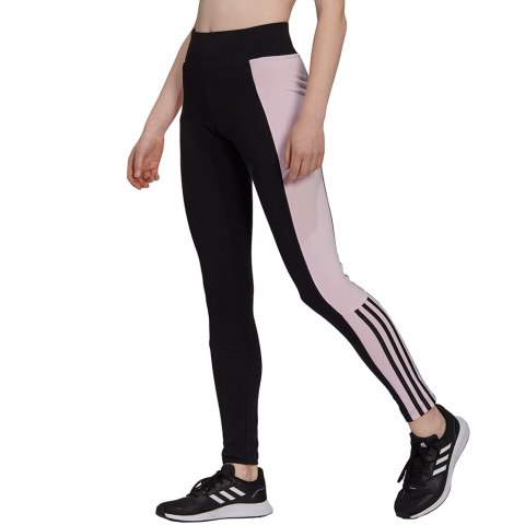 Adidas Legginsy damskie adidas Essentials Colorblock czarno-różowe GS6325
