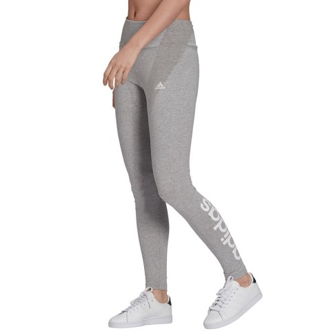 Adidas Legginsy damskie adidas Essentials High-Waist szare GL0638