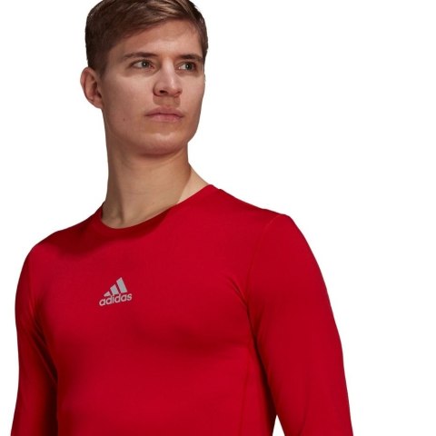 Adidas teamwear Koszulka męska adidas Compression Long Sleeve Tee czerwona GU7336