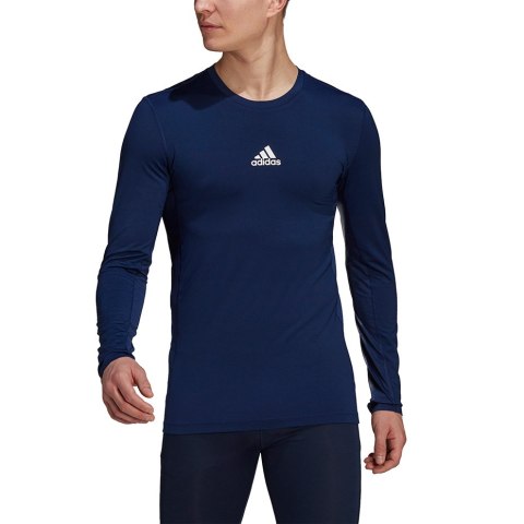 Adidas teamwear Koszulka męska adidas Compression Long Sleeve Tee granatowa GU7338