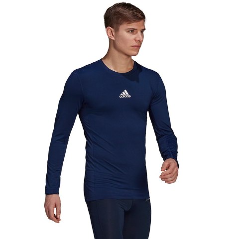 Adidas teamwear Koszulka męska adidas Compression Long Sleeve Tee granatowa GU7338