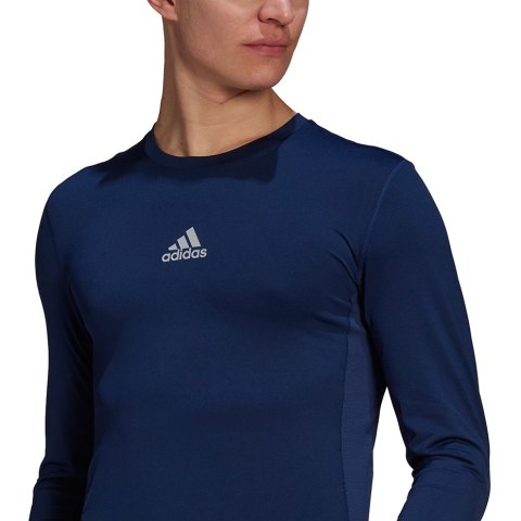 Adidas teamwear Koszulka męska adidas Compression Long Sleeve Tee granatowa GU7338