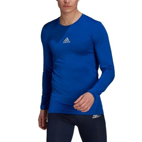 Adidas teamwear Koszulka męska adidas Compression Long Sleeve Tee niebieska GU7335
