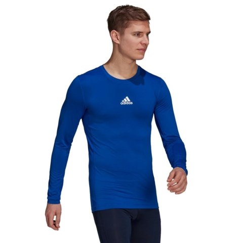 Adidas teamwear Koszulka męska adidas Compression Long Sleeve Tee niebieska GU7335
