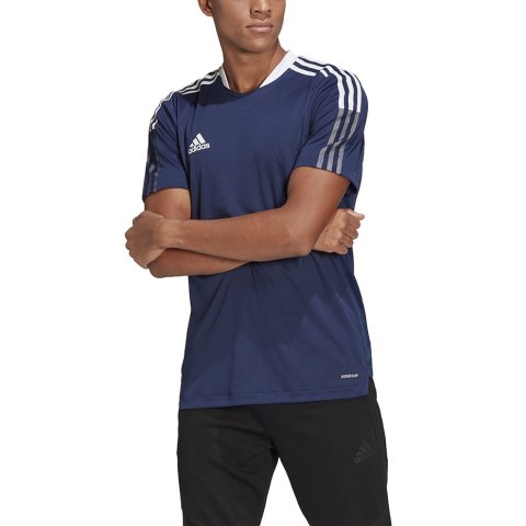 Adidas teamwear Koszulka męska adidas Tiro 21 Training Jersey granatowa GM7585