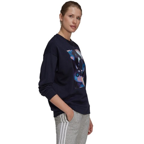 Adidas Bluza damska adidas U4U Soft Knit Swe granatowa GS3880