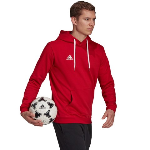 Adidas teamwear Bluza męska adidas Entrada 22 Hoody czerwona H57514