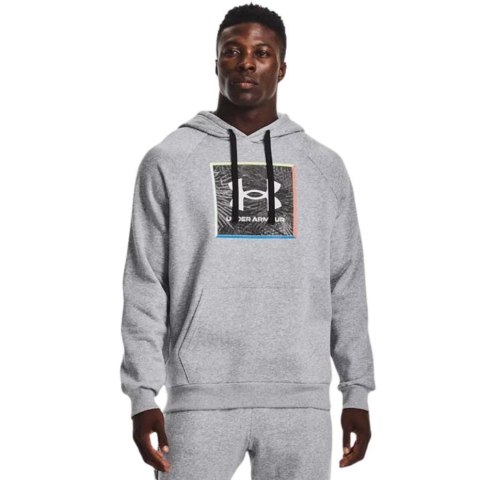 Under Armour Bluza męska Under Armour UA Rival Flc Graphic Hoodie szara 1370349 011