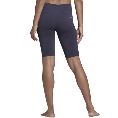 Adidas Legginsy damskie adidas Aeroknit Seamless Short Tights granatowe HE2960