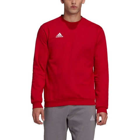 Adidas teamwear Bluza męska adidas Entrada 22 Sweat Top czerwona HB0577