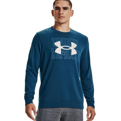 Under Armour Bluza męska Under Armour UA Rival Terry Logo Crew niebieska 1370391 458