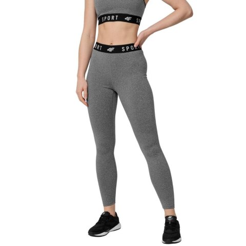 4F Legginsy funkcyjne damskie 4F średni szary melanż H4Z22 SPDF351 24M