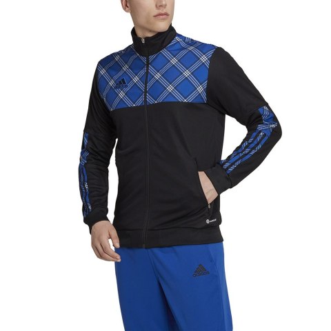 Adidas Bluza męska adidas Tiro Track czarno-niebieska HN5513