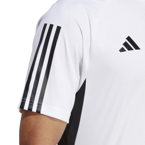 Adidas teamwear Koszulka męska adidas Tiro 23 Competition Jersey biało-czarna IC4565
