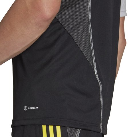 Adidas teamwear Koszulka męska adidas Tiro 23 Competition Jersey czarno-szara HU1295