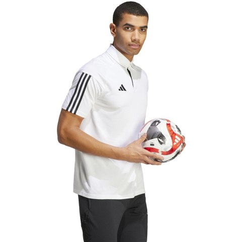 Adidas teamwear Koszulka męska adidas Tiro 23 Competition Polo biała IC4575