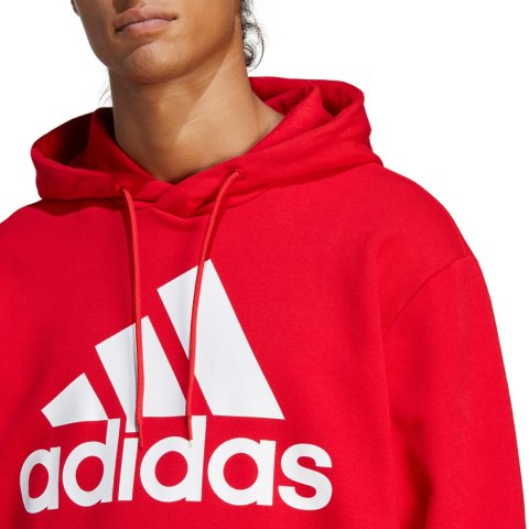 Adidas Bluza męska adidas Essentials French Terry Big Logo Hoodie czerwona IC9365
