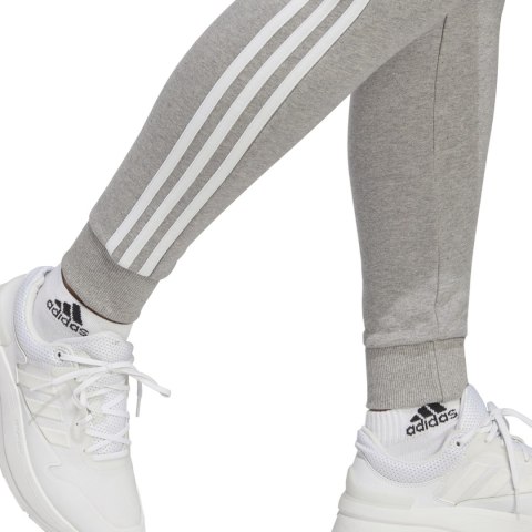 Adidas Spodnie damskie adidas Essentials 3-Stripes French Terry Cuffed szare IC9922