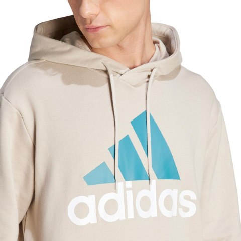 Adidas Bluza męska adidas Essentials French Terry Big Logo Hoodie beżowa IJ8584