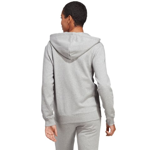 Adidas Bluza damska adidas Essentials Linear Full-Zip French Terry Hoodie szara IC6866