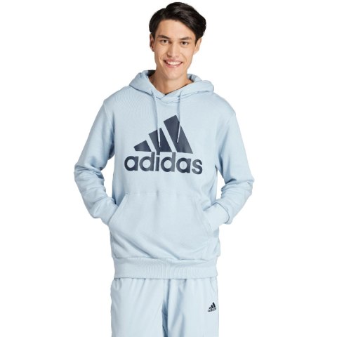 Adidas Bluza męska adidas Essentials French Terry Big Logo Hoodie błękitna IS1352