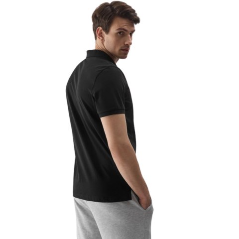 4F Koszulka męska polo 4F M129 głęboka czerń 4FWSS24TPTSM129 20S