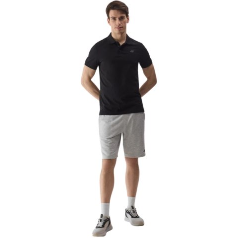 4F Koszulka męska polo 4F M129 głęboka czerń 4FWSS24TPTSM129 20S