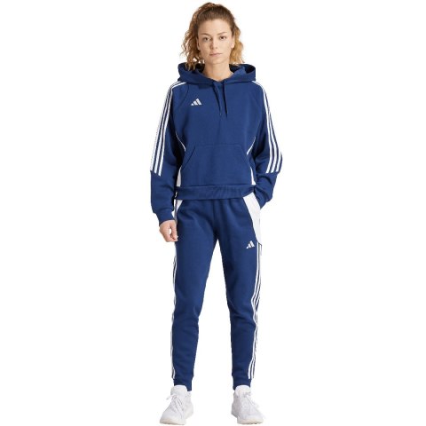 Adidas teamwear Bluza damska adidas Tiro 24 Hooded granatowa IR7507