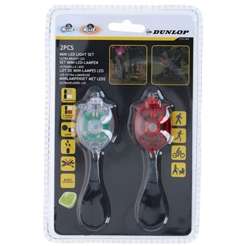 Dunlop Zestaw lampek rowerowych Dunlop led tył+przód 2053141