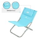 NILS NC3136 NIEBIESKI KRZESŁO PLAŻOWE Z PODUSZKĄ NILS