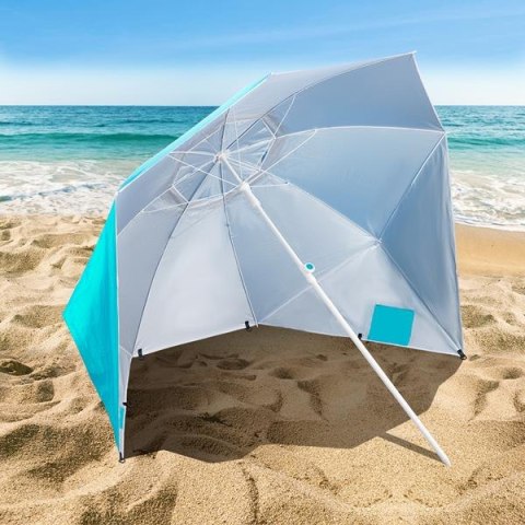 NILS NC7822 TURKUSOWY PARASOL PLAŻOWY XL 220 CM NILS
