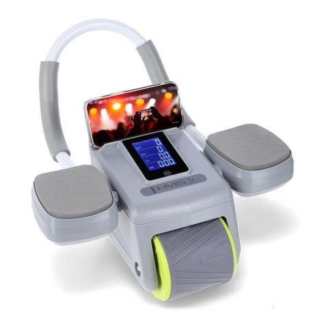 HMS KA08 GRAY ABS AUTOMATYCZNE KOŁO DO ĆWICZEŃ MIĘŚNI BRZUCHA Z WYŚWIETLACZEM LCD I ŁADOWANIEM HMS