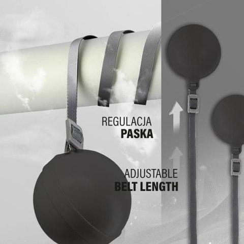 HMS ZESTAW HULA HOP MAGNETYCZNY BLACK/PINK HHM16 Z LICZNIKIEM HMS + PAS WYSZCZUPLAJĄCY BR163 BLACK