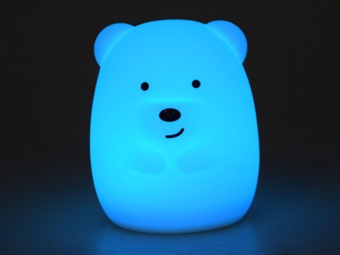Miś Silikonowa lampka nocna led + pilot ZA3294