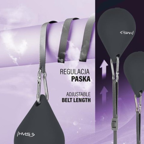 HMS ZESTAW HULA HOP MAGNETYCZNY BLACK HHM15 Z LICZNIKIEM HMS + PAS WYSZCZUPLAJĄCY BR163 RED