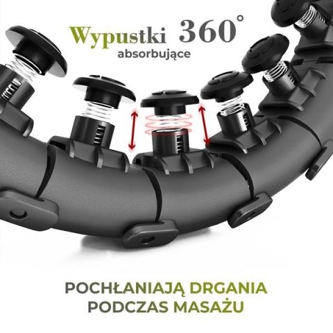 HMS ZESTAW HULA HOP HHW12 BLACK Z WYPUSTKAMI I OBCIĄŻNIKIEM HMS + PAS BR163 BLACK PLUS SIZE